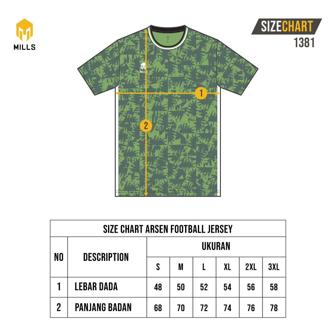 MILLS Baju Olahraga Jersey Sepakbola Football Futsal Soccer Jersey Arsen 1381