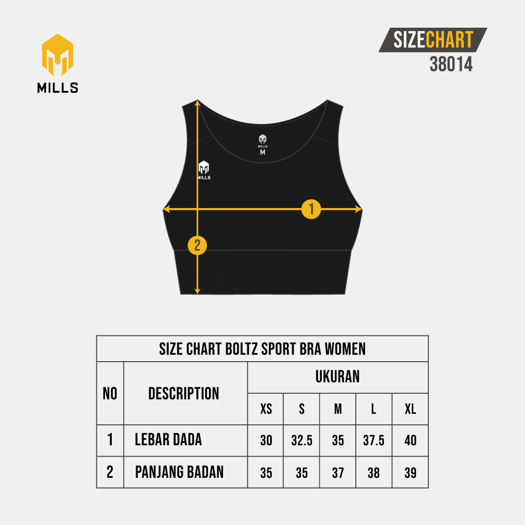 MILLS SPORT BRA BOLTZ BRA WOMEN 02500014