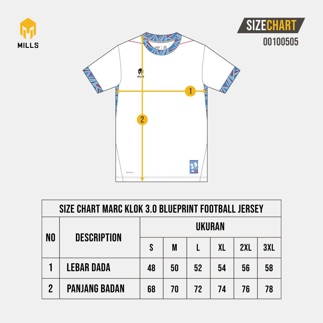 MILLS BAJU OLAHRAGA JERSEY SEPAKBOLA MARC KLOK 3.0 BLUEPRINT FOOTBALL JERSEY 00100505