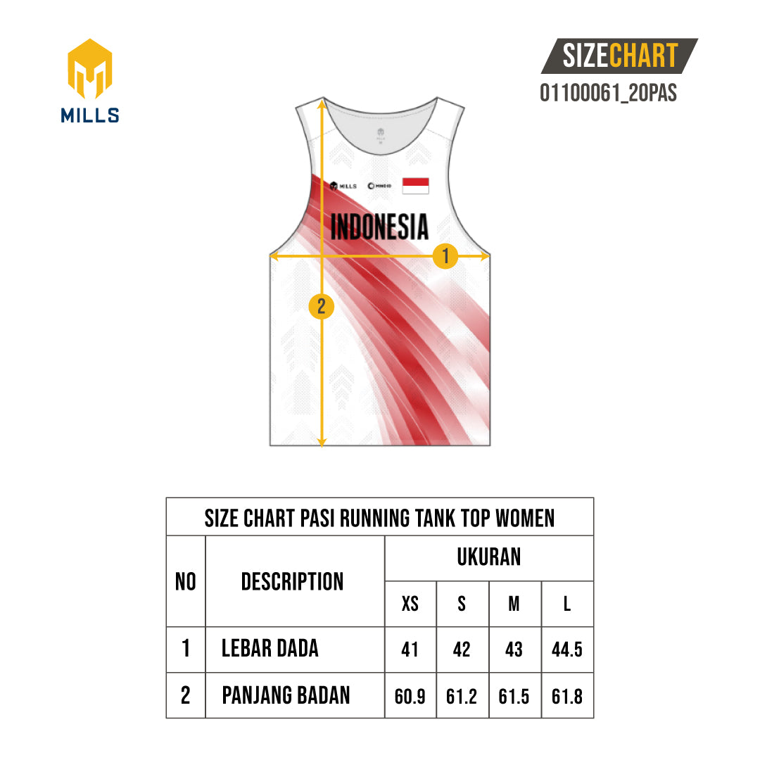MILLS PASI AWAY RUNNING TANK TOP WOMEN WHITE 01100061 20PAS