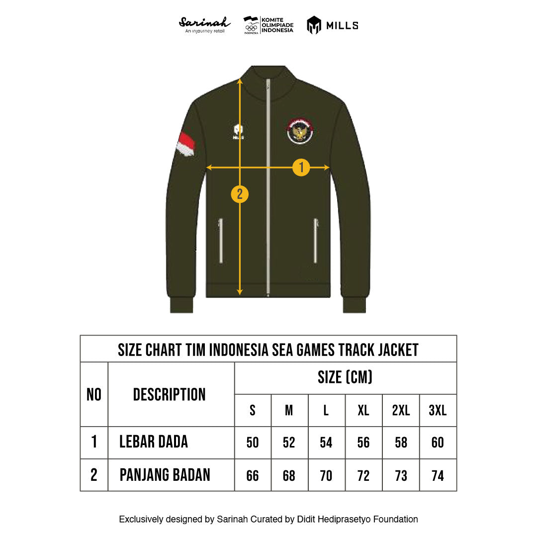 MILLS TIM INDONESIA SEA GAMES TRACK JACKET BEIGE 01700266 66SGM