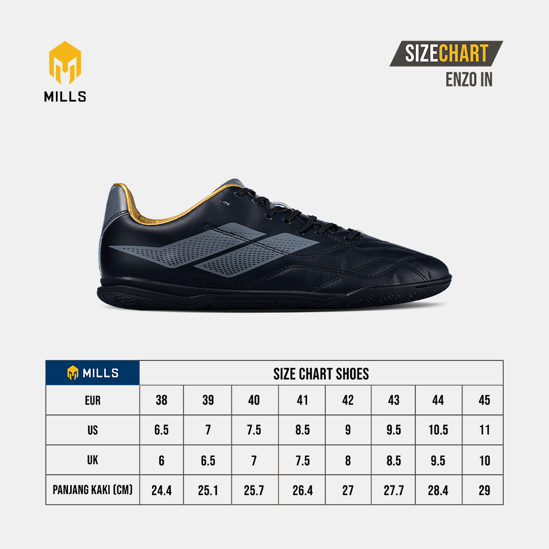 MILLS SEPATU FUTSAL ENZO IN WHITE/GOLD 9405304