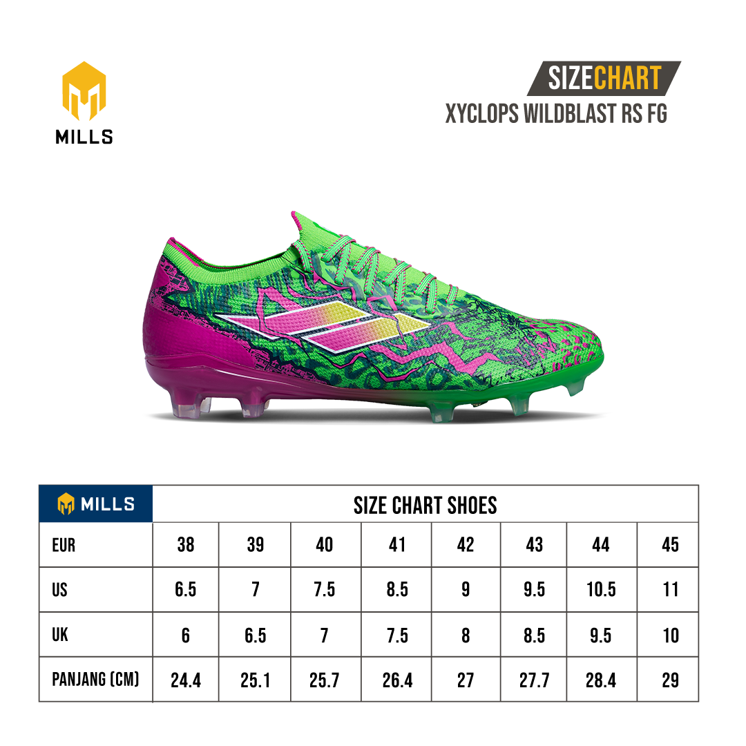 MILLS SEPATU SEPAKBOLA XYCLOPS WILDBLAST RS FG GREEN/NAVY/MAGENTA 9305201