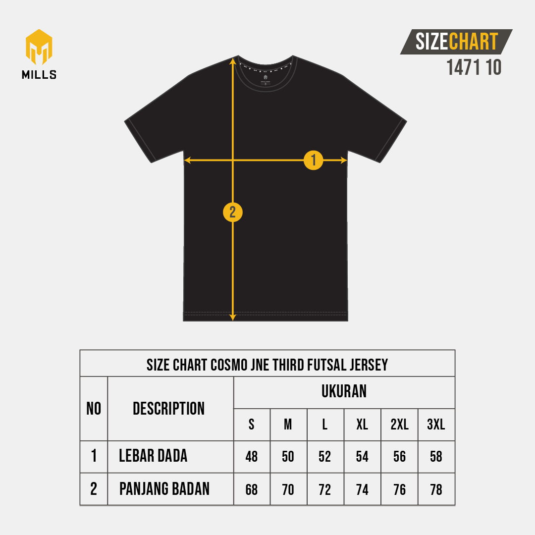 MILLS COSMO JNE THIRD FUTSAL JERSEY BLACK 1471