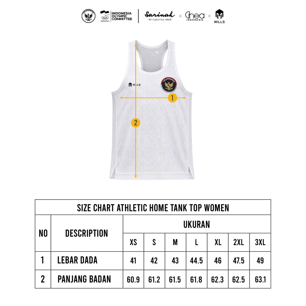 MILLS ASIAN GAMES AWAY ATHLETIC TANK TOP WOMEN WHITE 01100117 20AGM