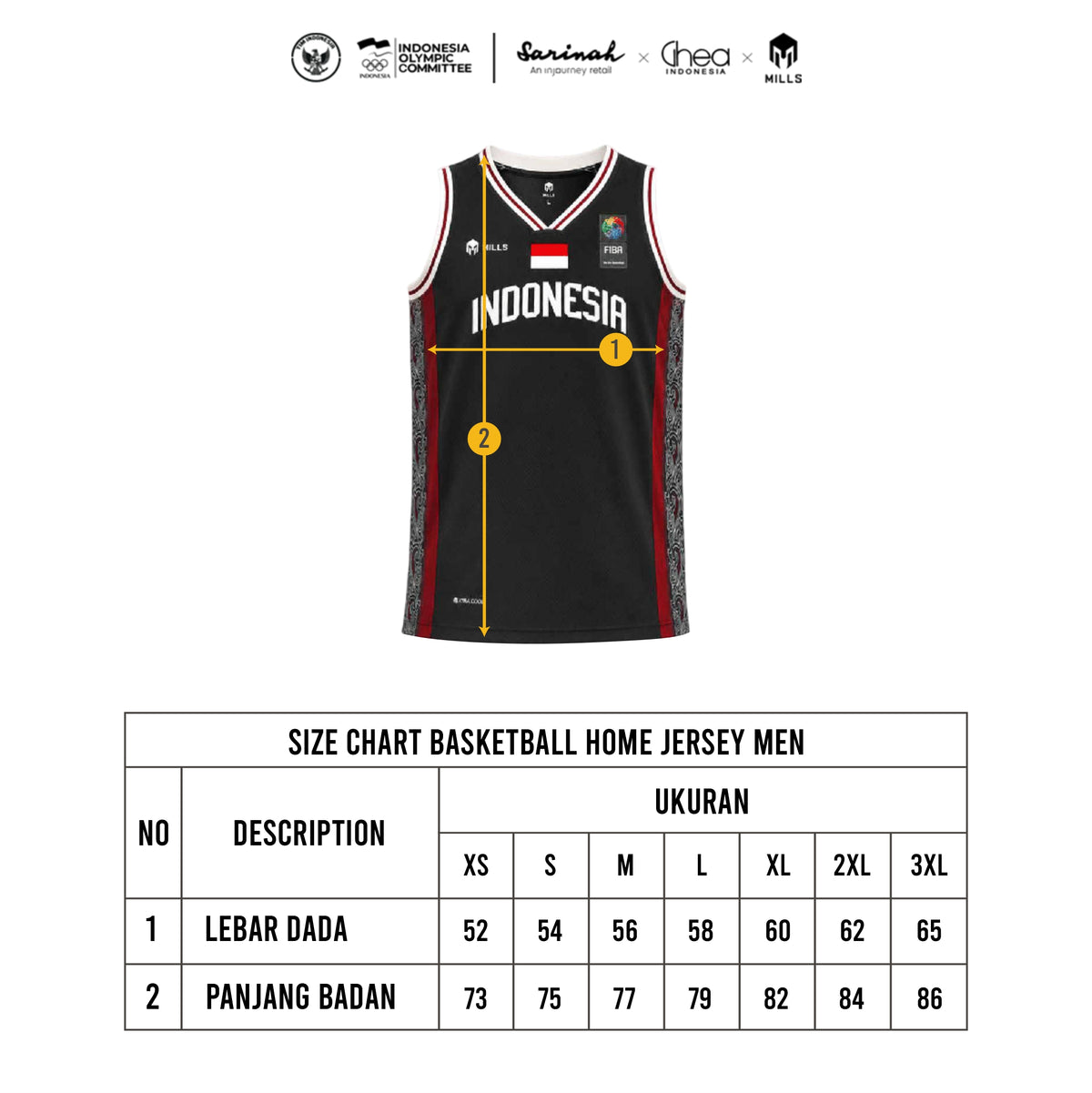 MILLS ASIAN GAMES HOME BASKETBALL JERSEY MEN BLACK 01100110 10AGM