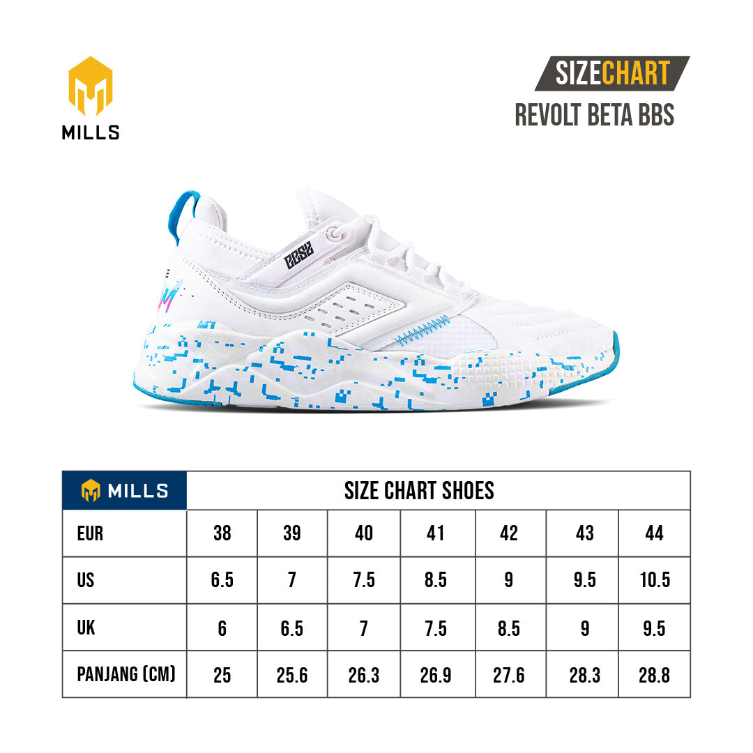 MILLS Sepatu Lifestyle Revolt Beta BBS White / Royal Blue / Magenta 9702502