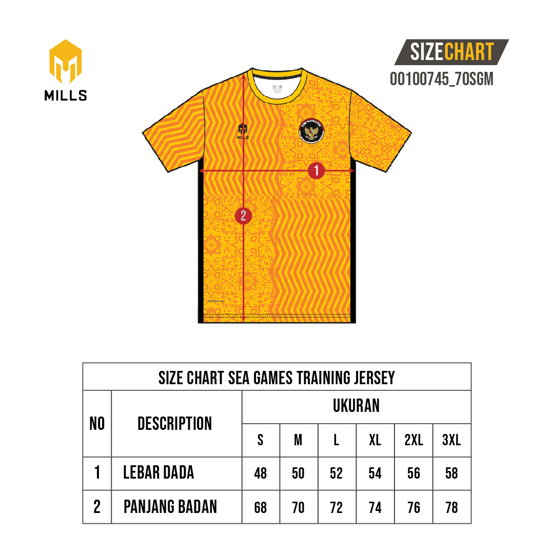 MILLS SEA GAMES TRAINING JERSEY YELLOW 00100745 70SGM