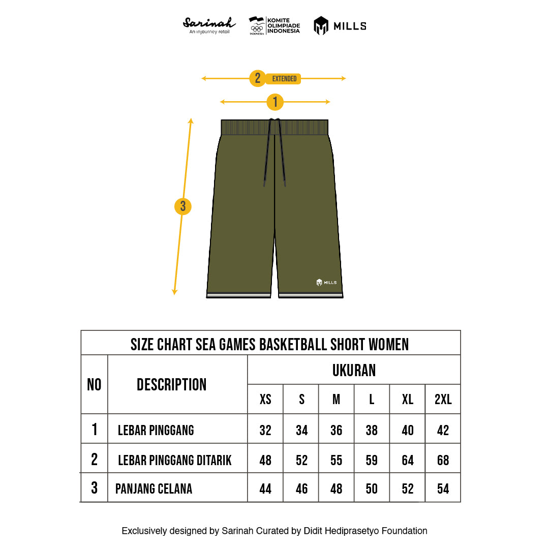 MILLS SEA GAMES BASKETBALL SHORT WOMEN GREEN 03100381 50SGM