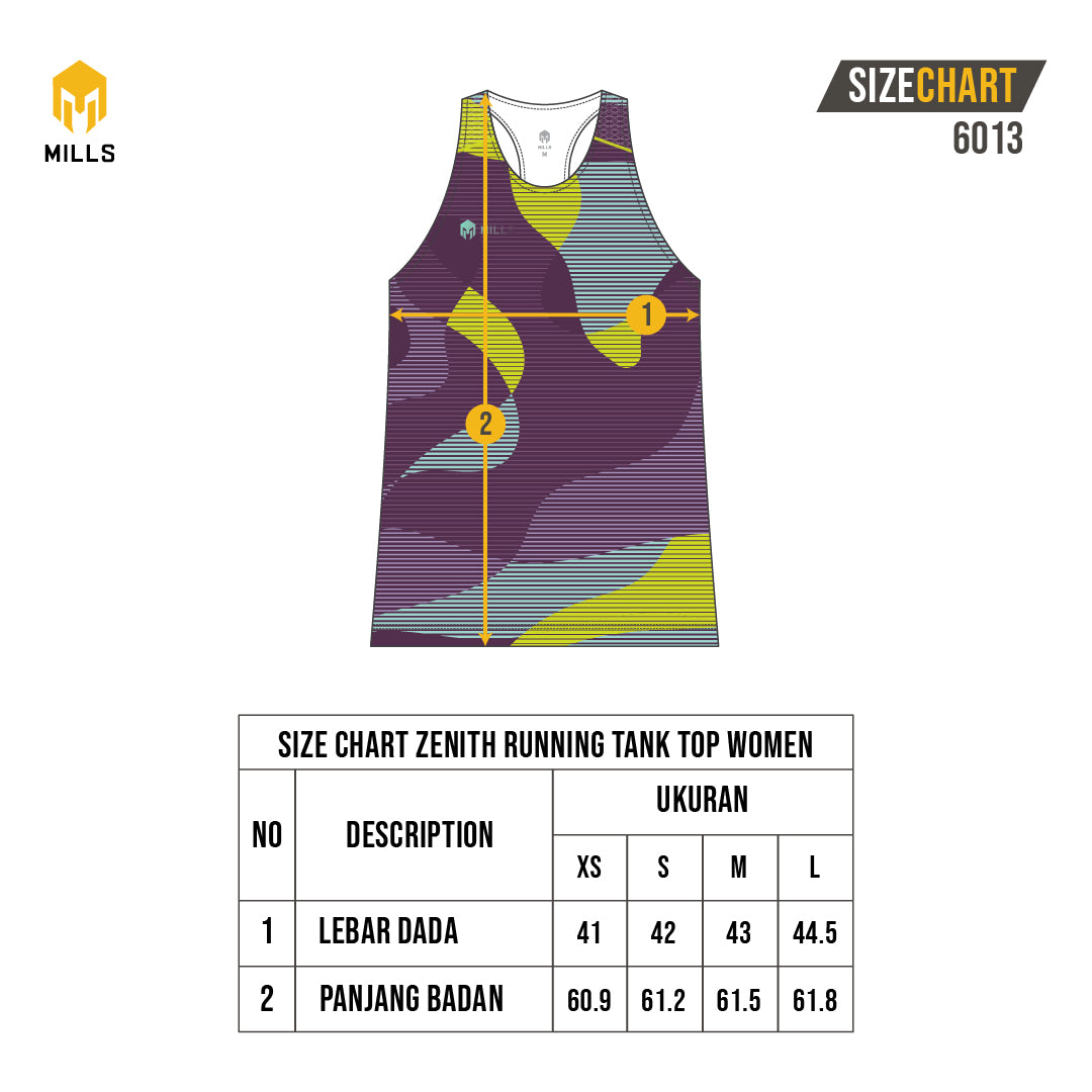 MILLS Singlet Wanita Running Zenith Running Tank Top Women 6013