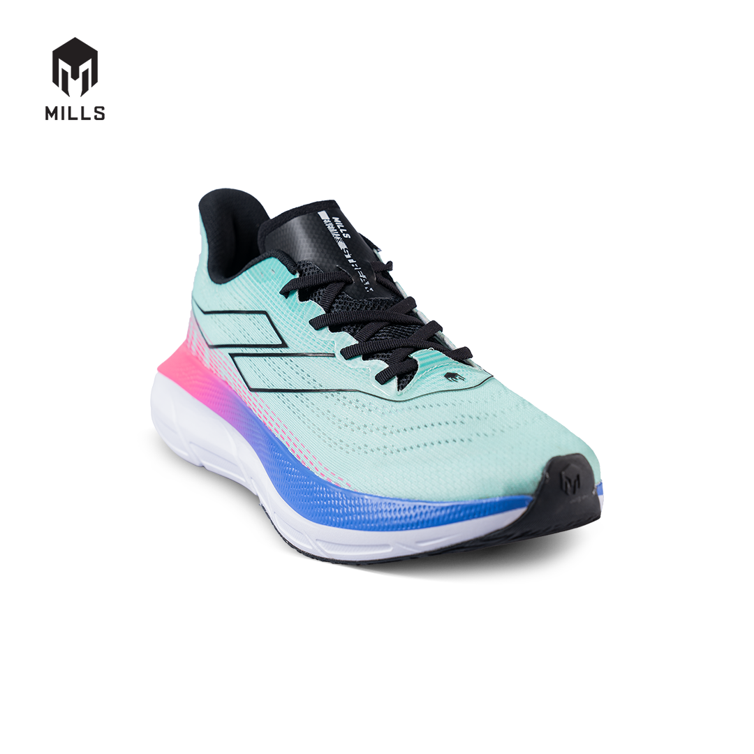 Mills Sepatu Lari Running Shoes Enermax Stream Turquoise / Pink / Blue 9103205
