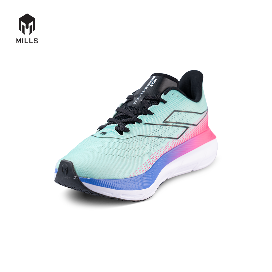 Mills Sepatu Lari Running Shoes Enermax Stream Turquoise / Pink / Blue 9103205