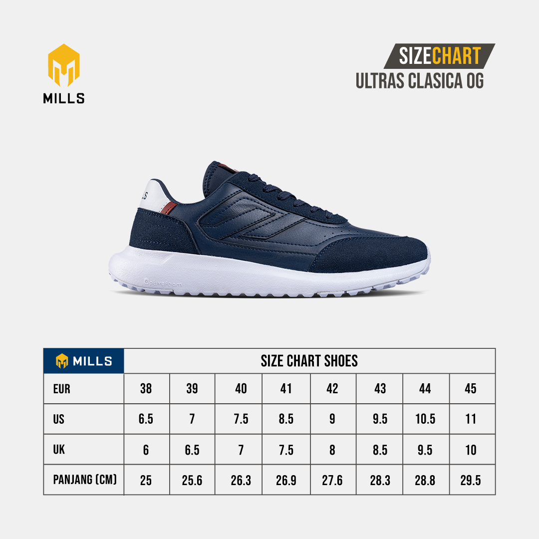 MILLS SEPATU LIFESTYLE ULTRAS CLASICA OG - BLACK/WHITE/GOLD 9702401