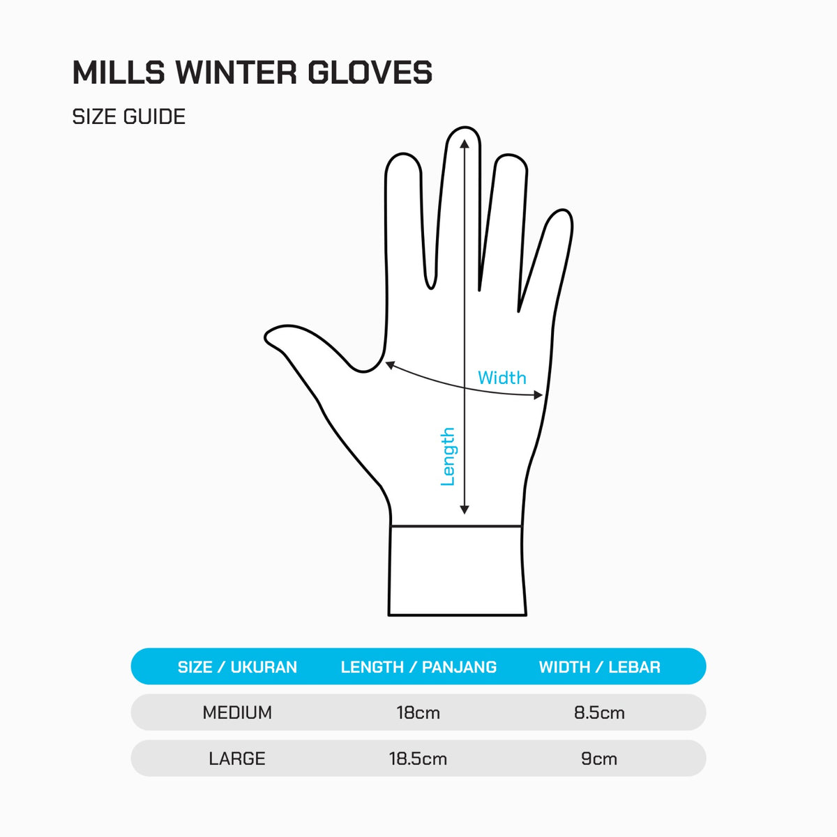 MILLS SARUNG TANGAN WINTER GLOVES A14 1402