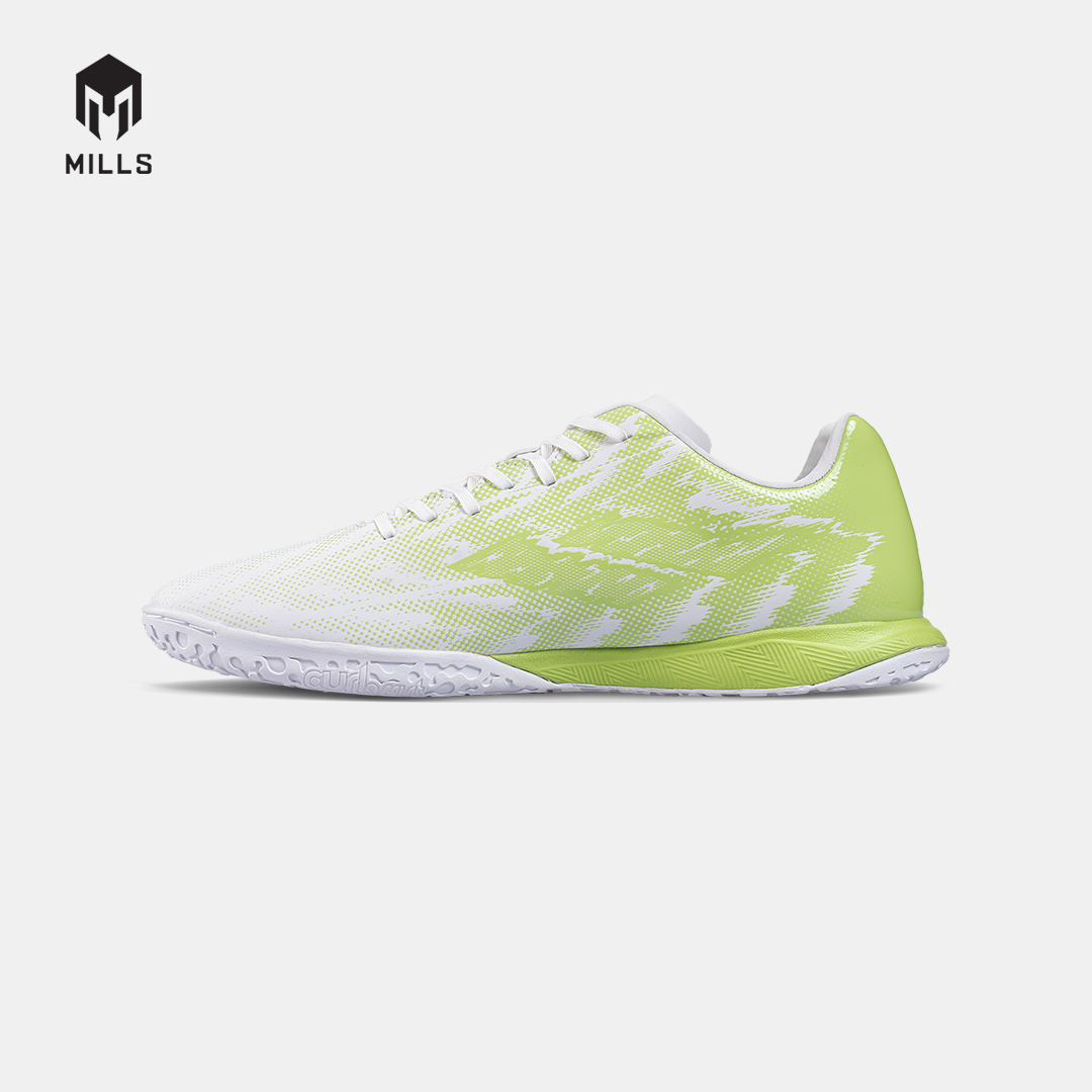 MILLS SEPATU FUTSAL XENON IN WHITE/LIME.GREEN 9401608