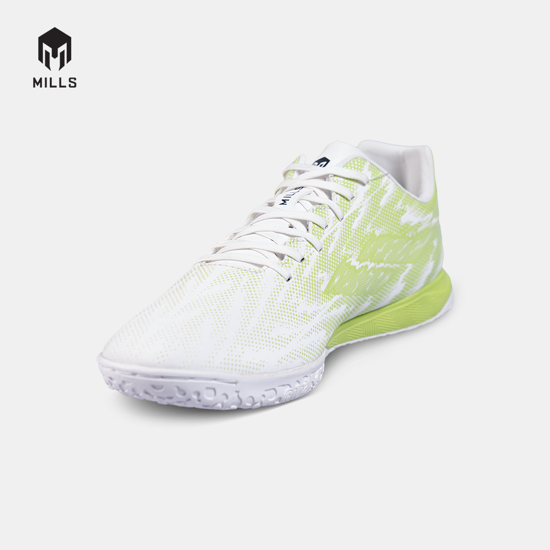 MILLS SEPATU FUTSAL XENON IN WHITE/LIME.GREEN 9401608