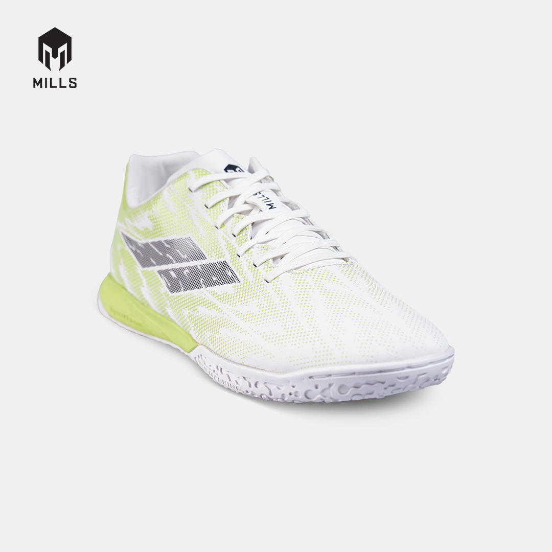 MILLS SEPATU FUTSAL XENON IN WHITE/LIME.GREEN 9401608