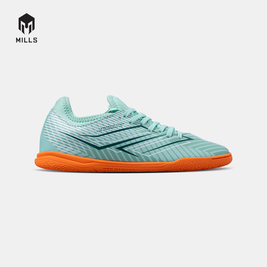 MILLS SEPATU FUTSAL XYCLOPS HELIOS IN JR SOFTGREEN/ORANGE 9801003
