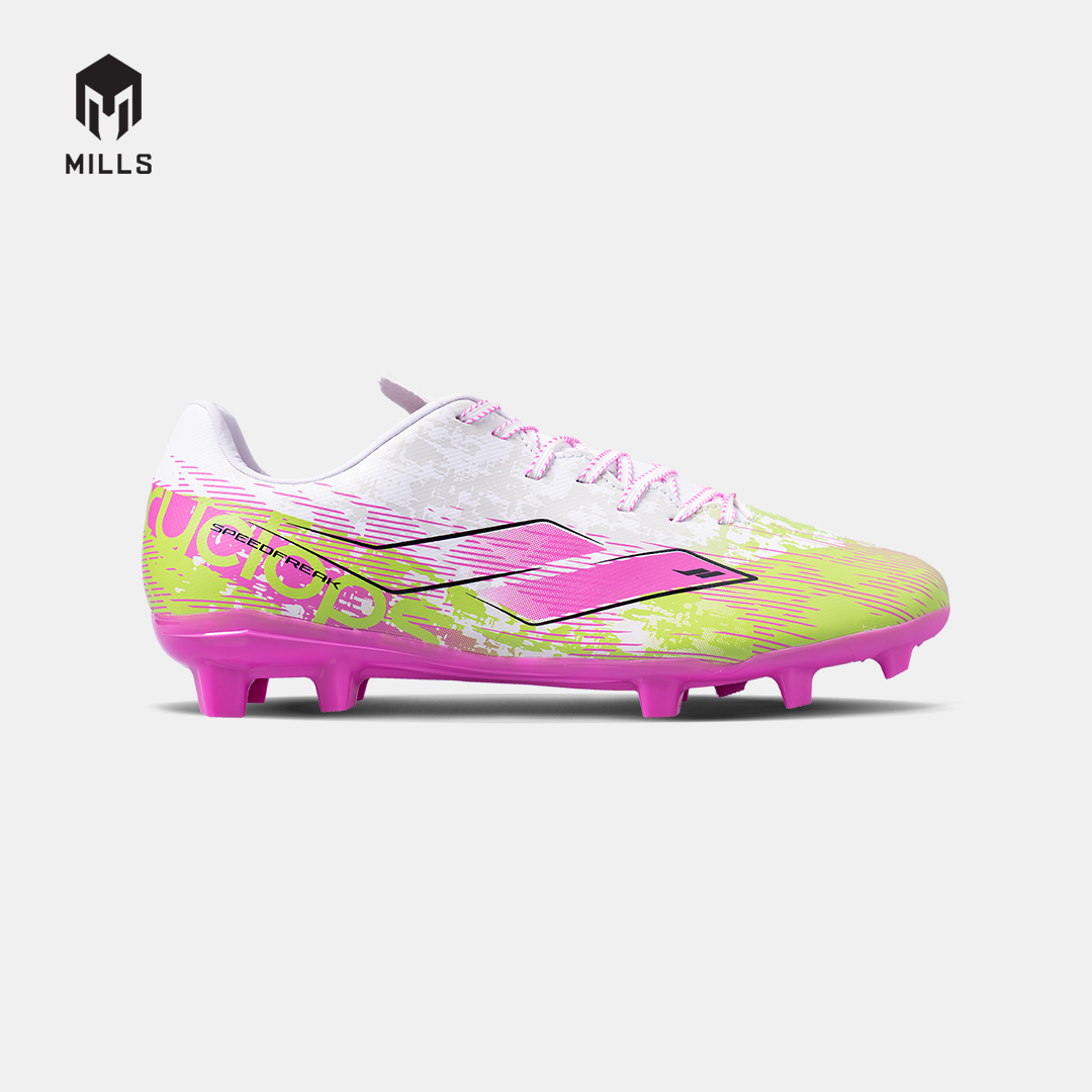 MILLS Sepatu Sepakbola Xyclops Speedfreak 1.2 Prime FG White/Lime.Green/Pink 9306004