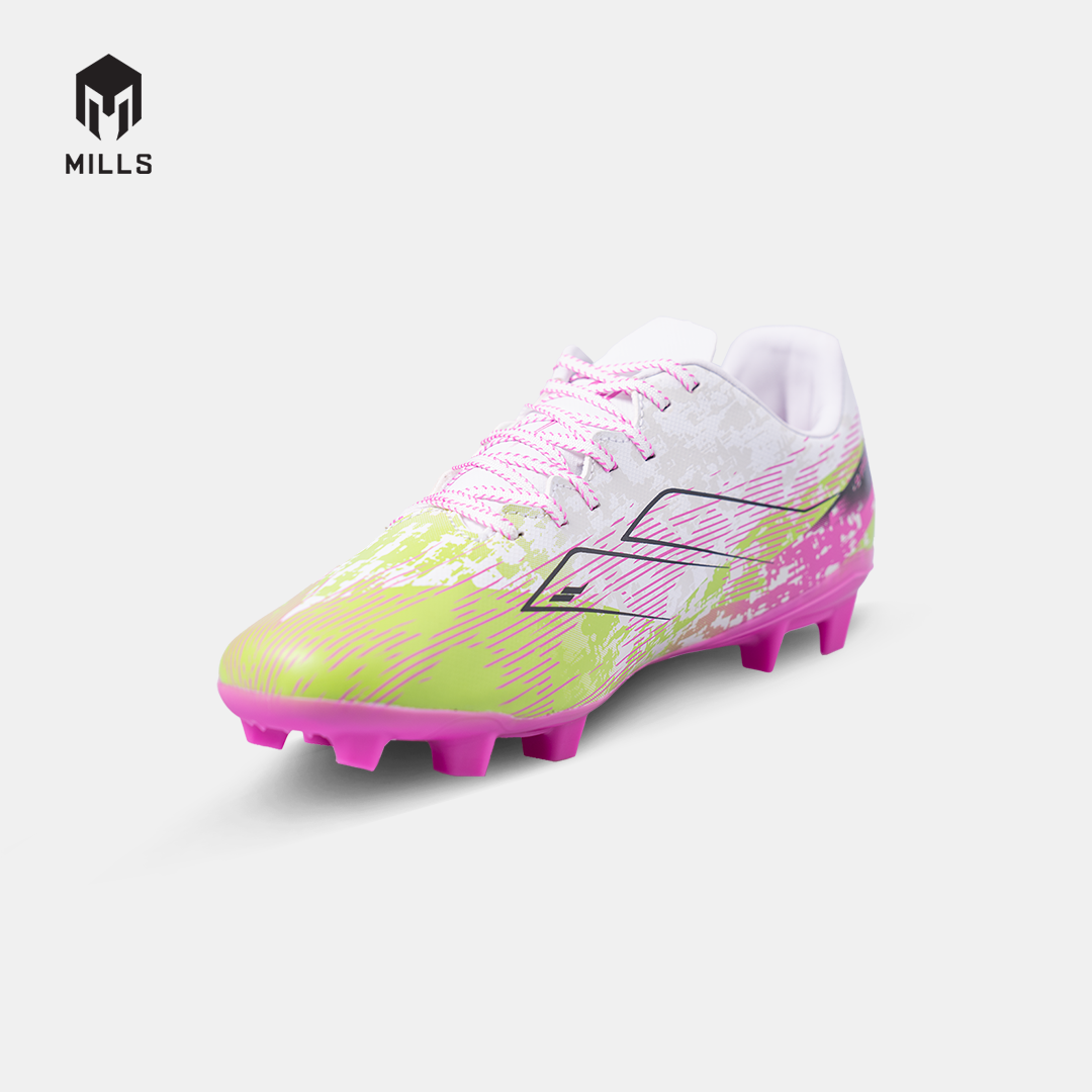 MILLS Sepatu Sepakbola Xyclops Speedfreak 1.2 Prime FG White/Lime.Green/Pink 9306004