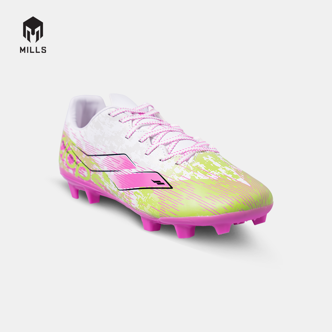 MILLS Sepatu Sepakbola Xyclops Speedfreak 1.2 Prime FG White/Lime.Green/Pink 9306004