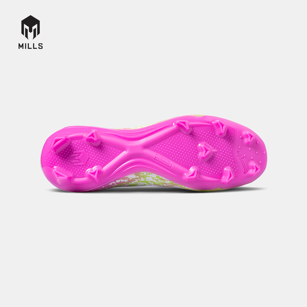 MILLS Sepatu Sepakbola Xyclops Speedfreak 1.2 Prime FG White/Lime.Green/Pink 9306004