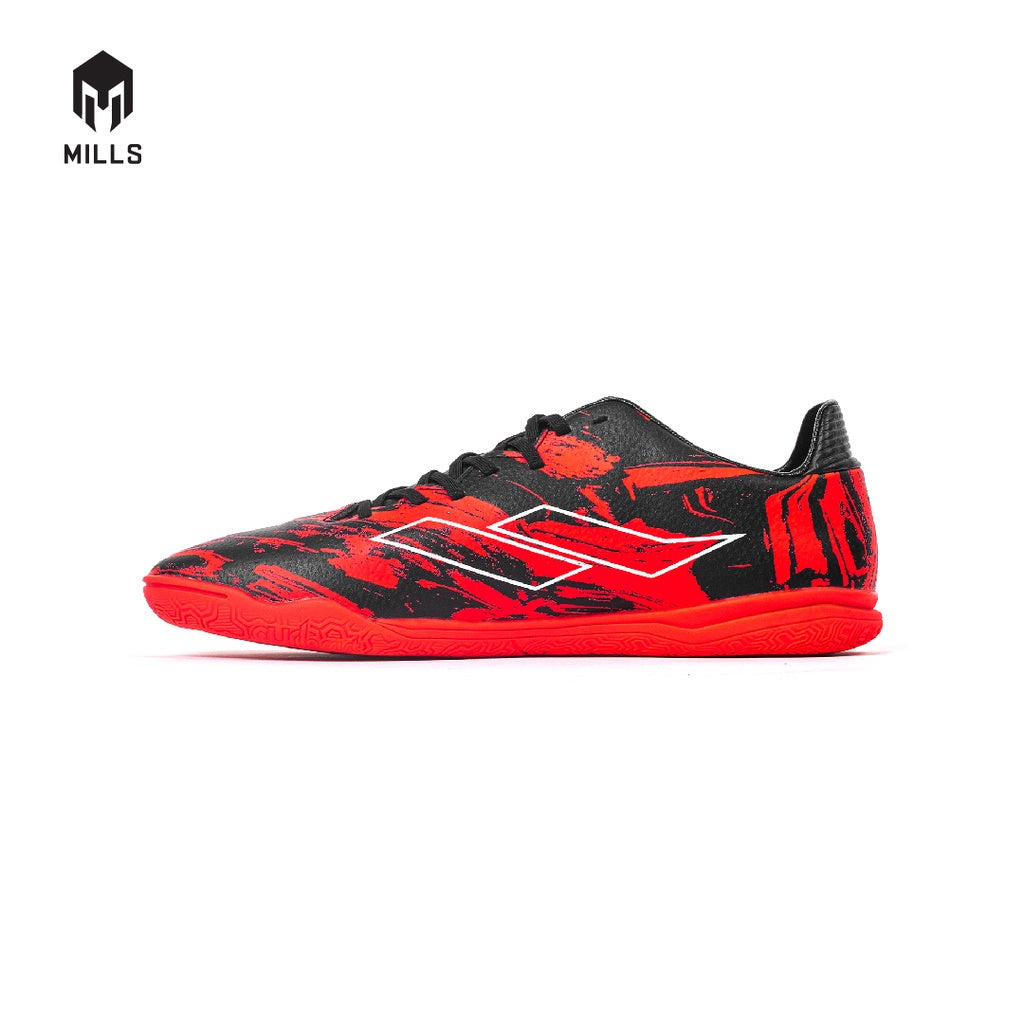 MILLS Sepatu Futsal Troya+ IN Black / Warmred 9400108