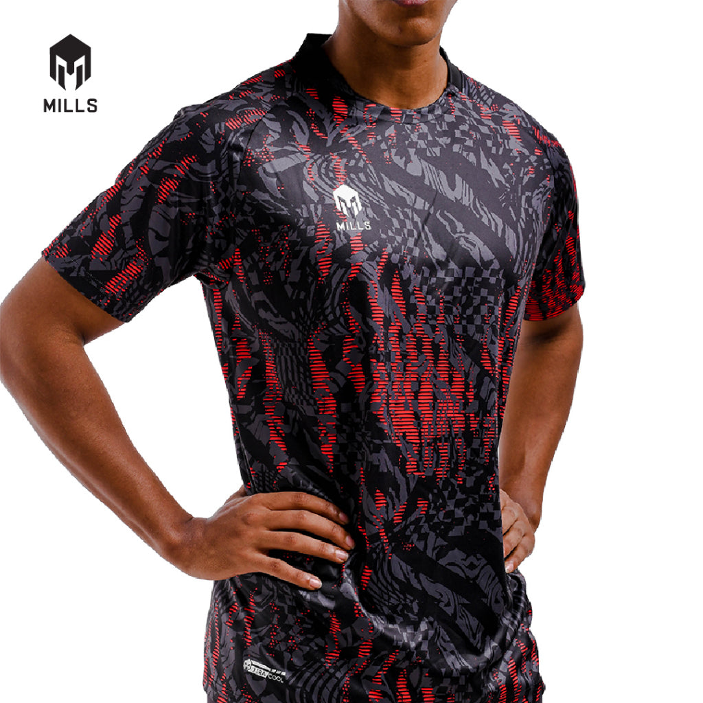 MILLS Baju Olahraga Jersey Sepakbola Football Futsal Soccer Jersey Flame 1249