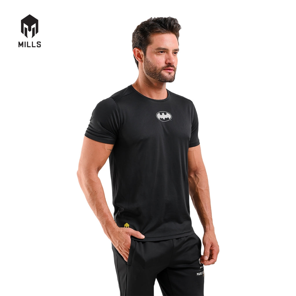 MILLS Batman Baju Olahraga Running Shirt Tee Shirt Black 2010DC
