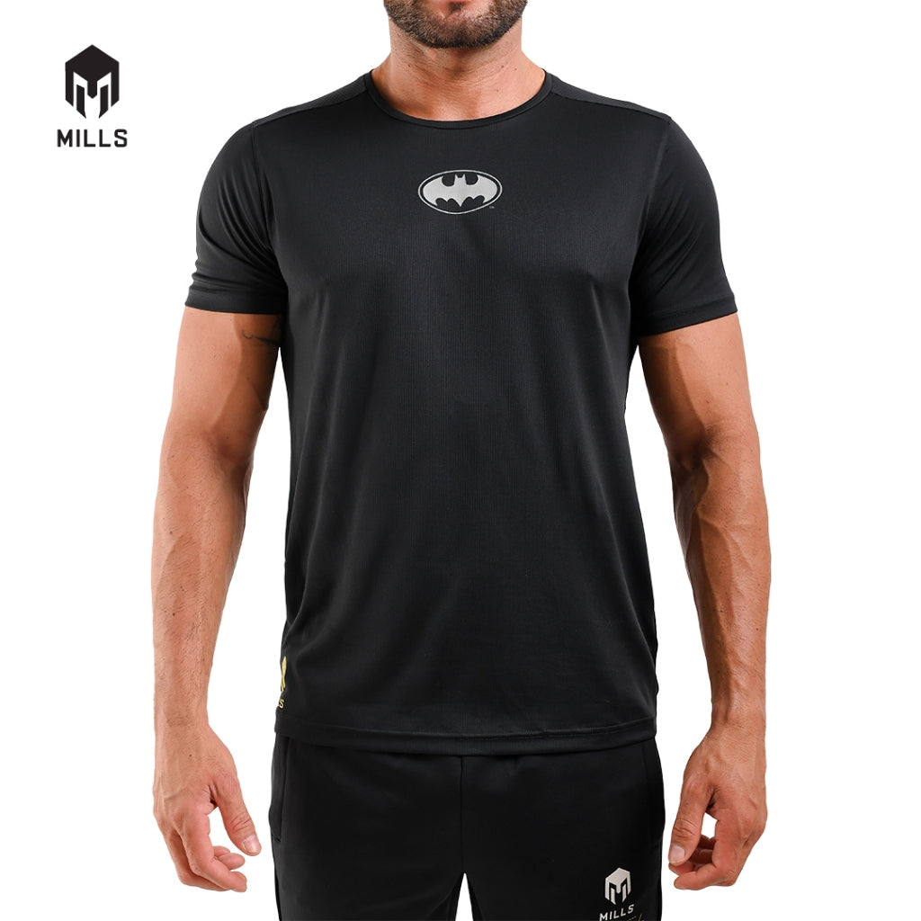 MILLS Batman Baju Olahraga Running Shirt Tee Shirt Black 2010DC