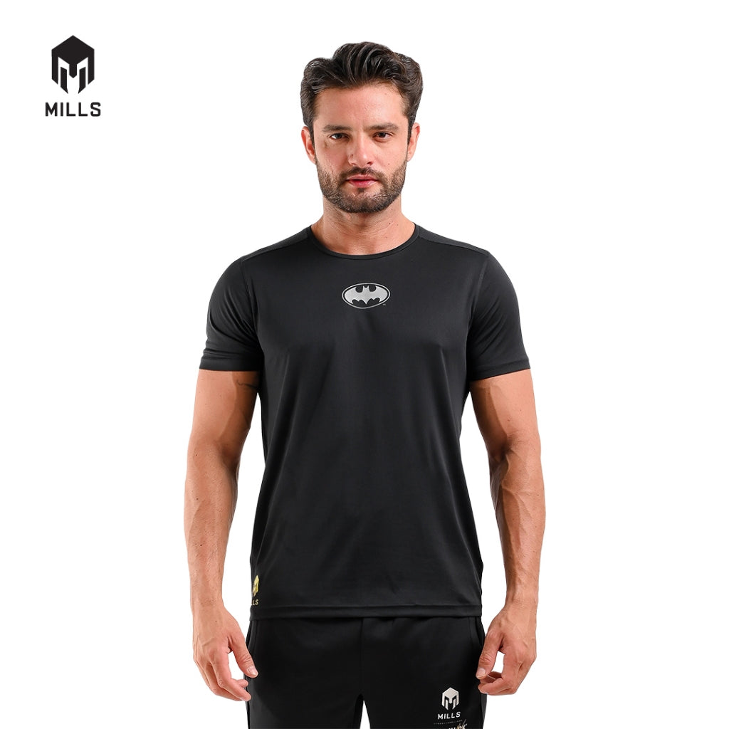 MILLS Batman Baju Olahraga Running Shirt Tee Shirt Black 2010DC