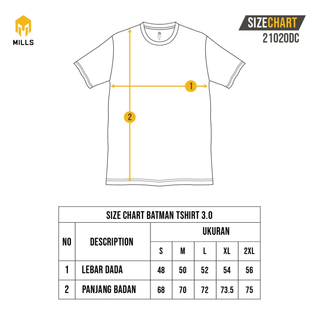 MILLS Batman Cotton T-Shirt 3.0 White 21020DC