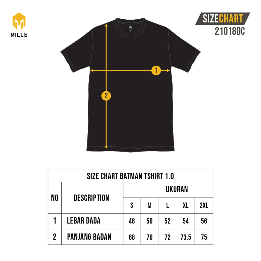 MILLS Batman Cotton T-Shirt 1.0 Black 21018DC