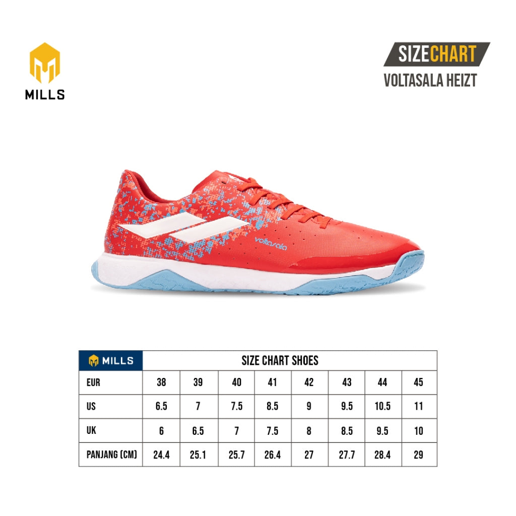 MILLS Sepatu Futsal Voltasala Heizt Red / White / Cyan 9501203