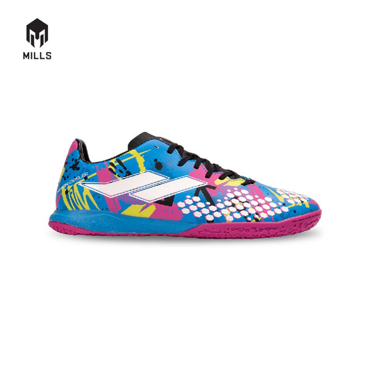 MILLS Sepatu Futsal TRITON Deisler 1.1 Prime In Blue Doodles / Black / Magenta 9402358