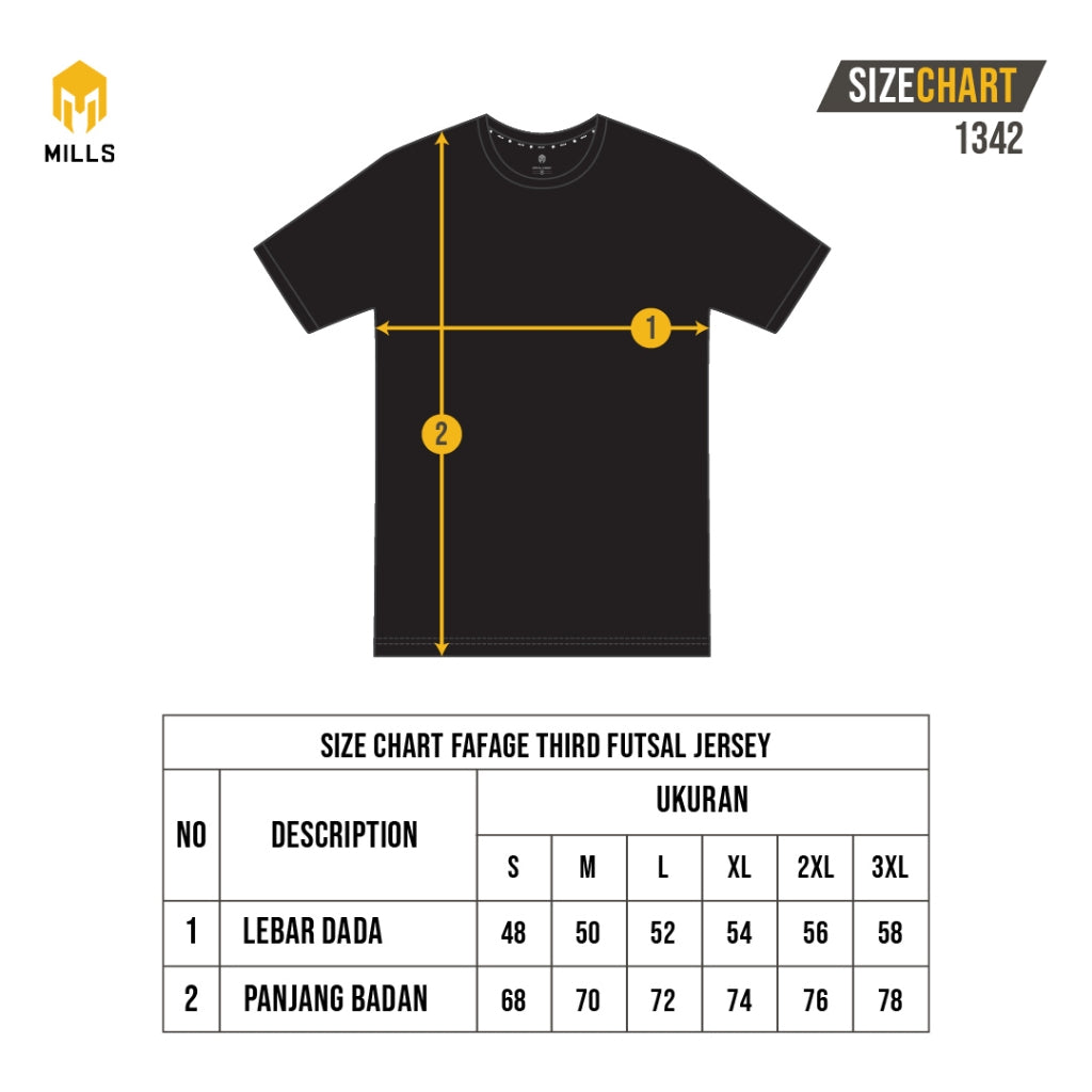 MILLS Fafage Third Futsal Jersey Yellow 1342