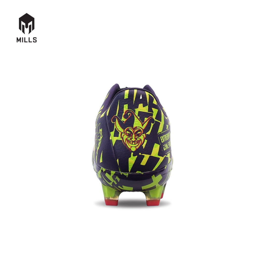 MILLS Sepatu Sepakbola Xyclops Valax FG HAHAHA Neon. Green / DK. Purple 9303201