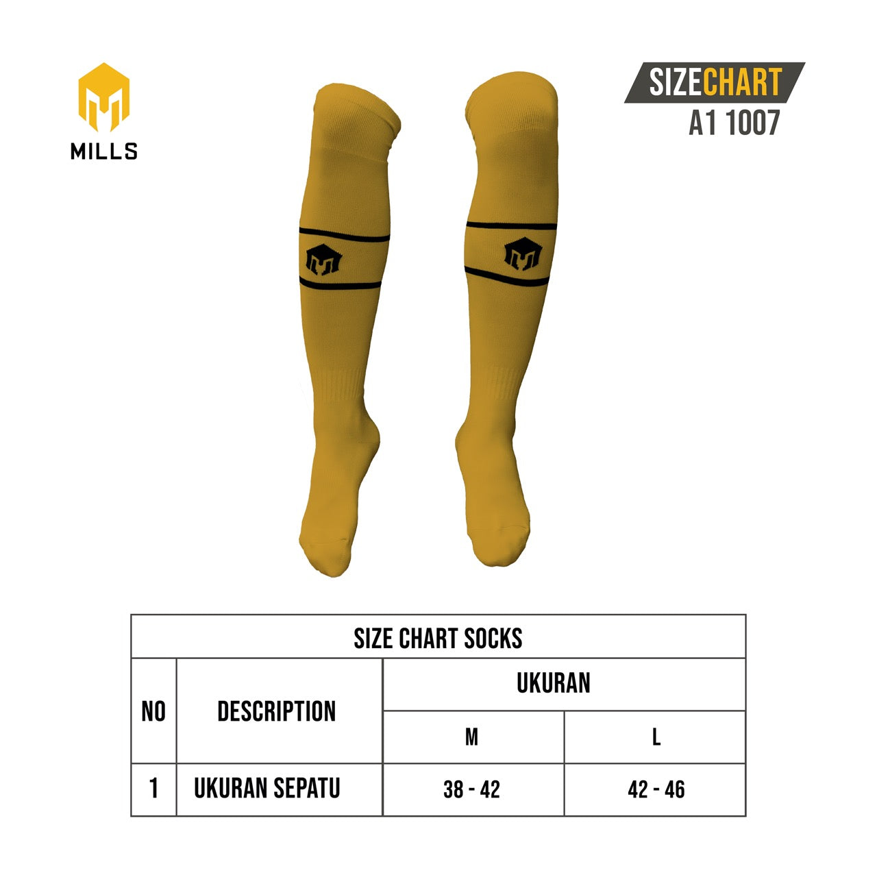 MILLS SOCCER SOCKS A1 1007 VARIANT WHITE