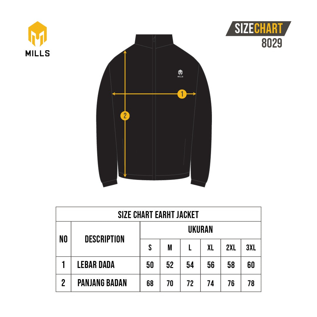 MILLS JAKET OLAHRAGA TRACK JACKET EARTH 8029