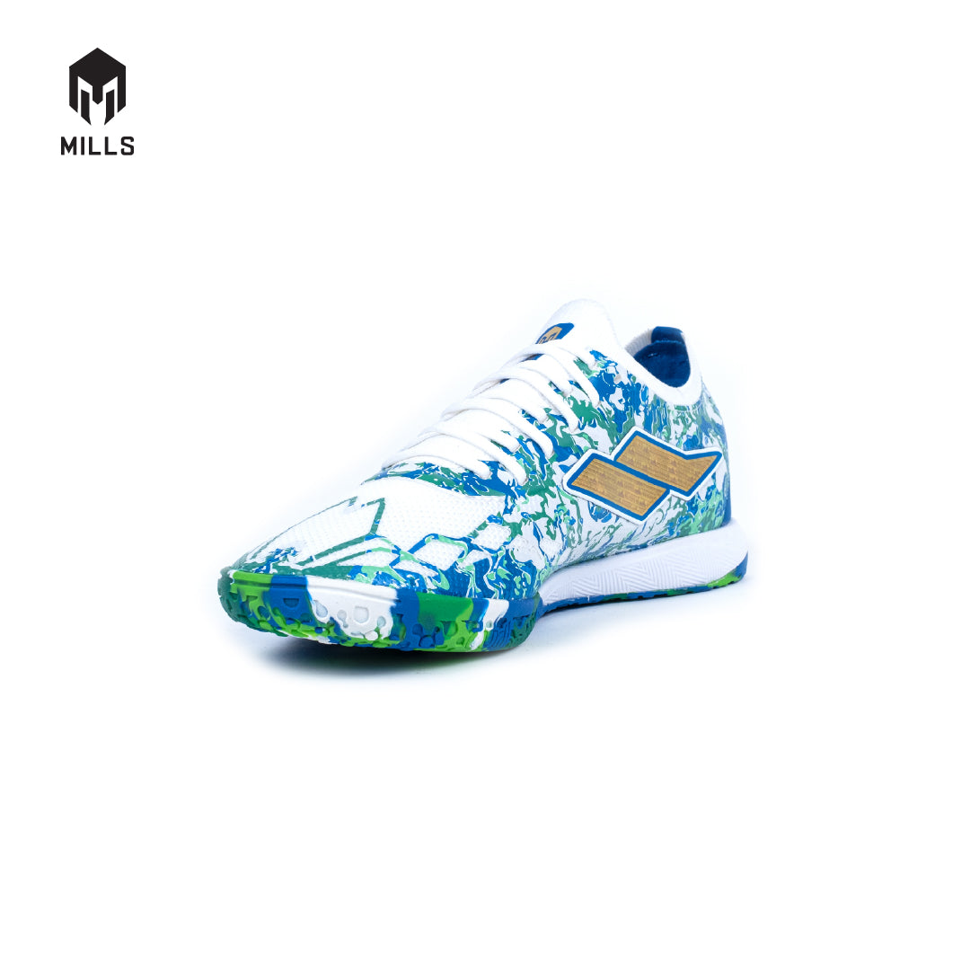 MILLS SEPATU FUTSAL XYCLOPS KALDERA IN WHITE/GREEN/GOLD - 9400602