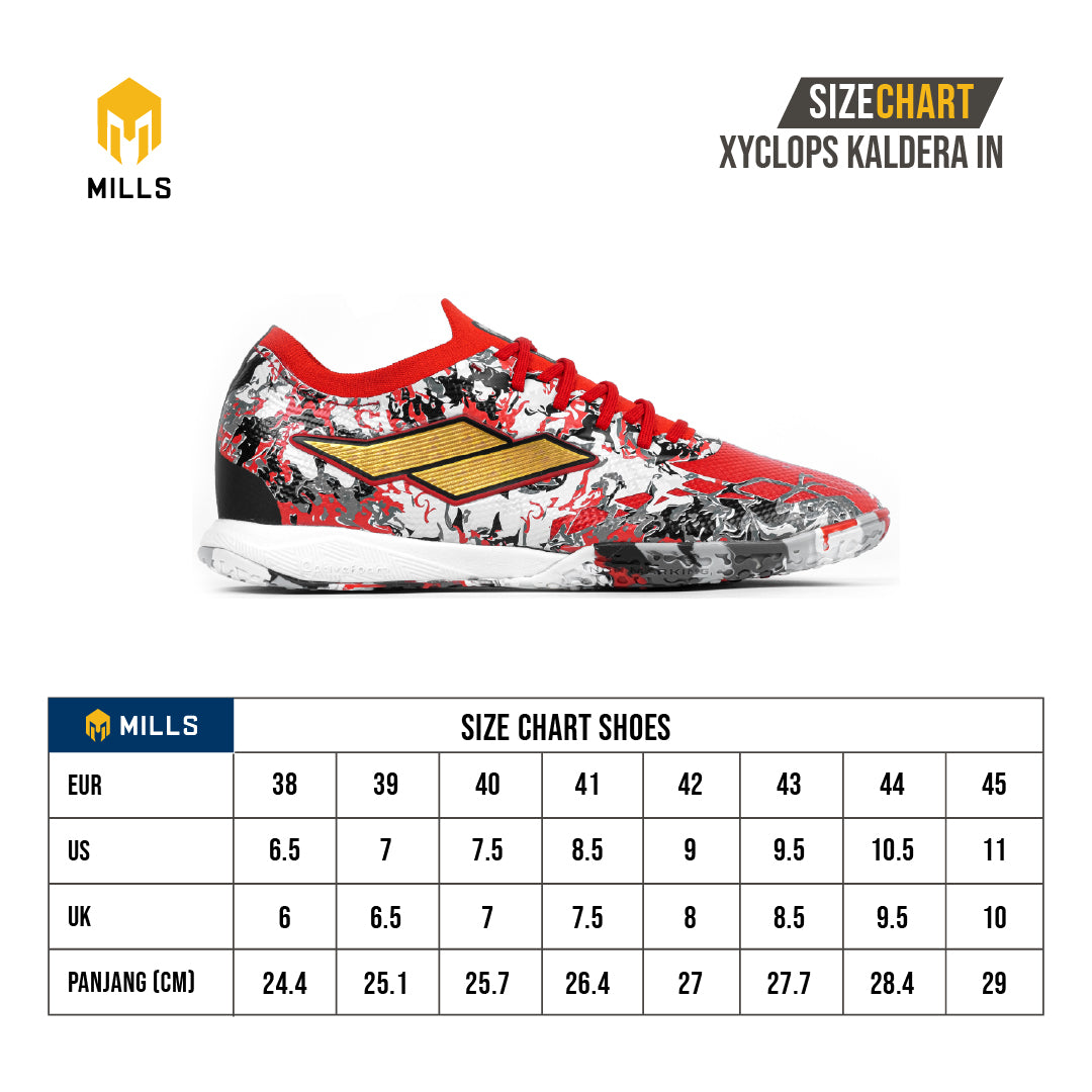 MILLS SEPATU FUTSAL XYCLOPS KALDERA IN WHITE/GREEN/GOLD - 9400602