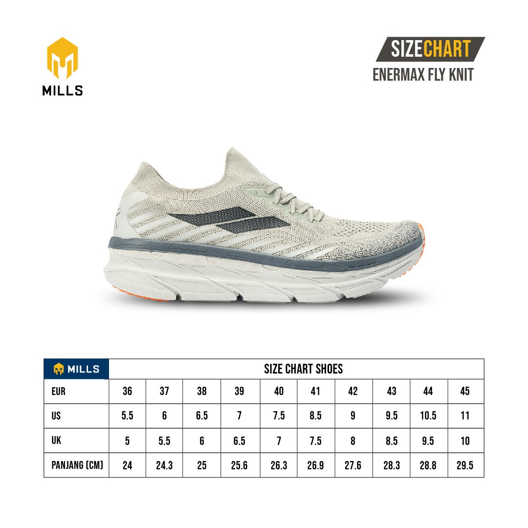 Mills Sepatu Lari Running Shoes Enermax Fly Knit Ocean.Blue / White / Neon 9102103