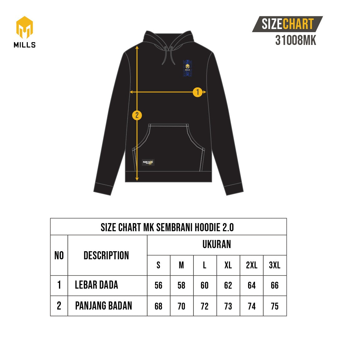 MILLS Jaket Olahraga MK Sembrani Hoodie 2.0 31008MK