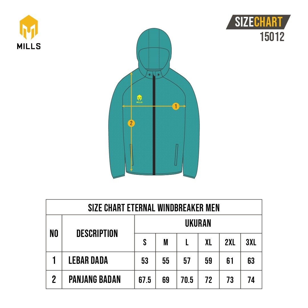 MILLS Jaket Pria Jacket Eternal Windbreaker Men 15012
