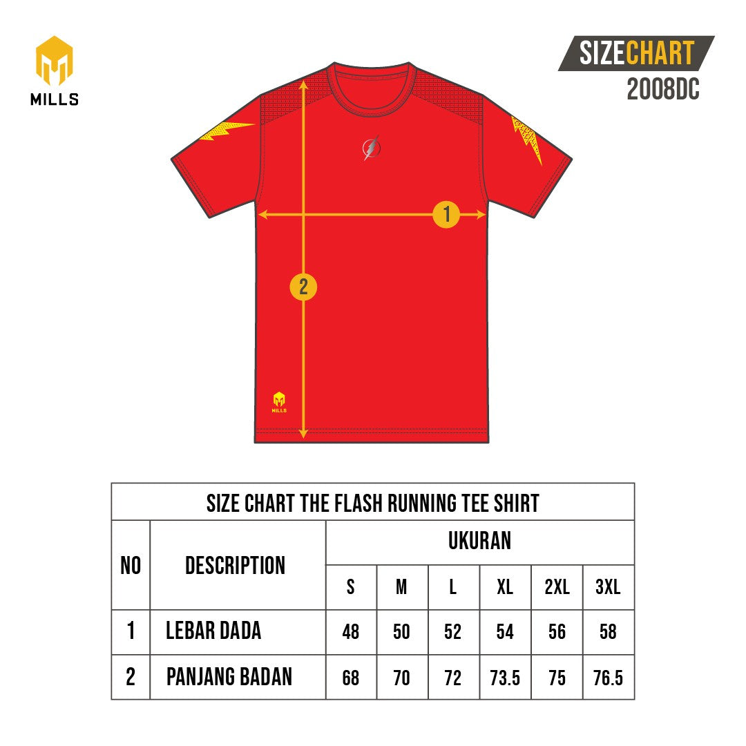 MILLS The Flash Baju Olahraga Running Shirt Tee Shirt 2008DC