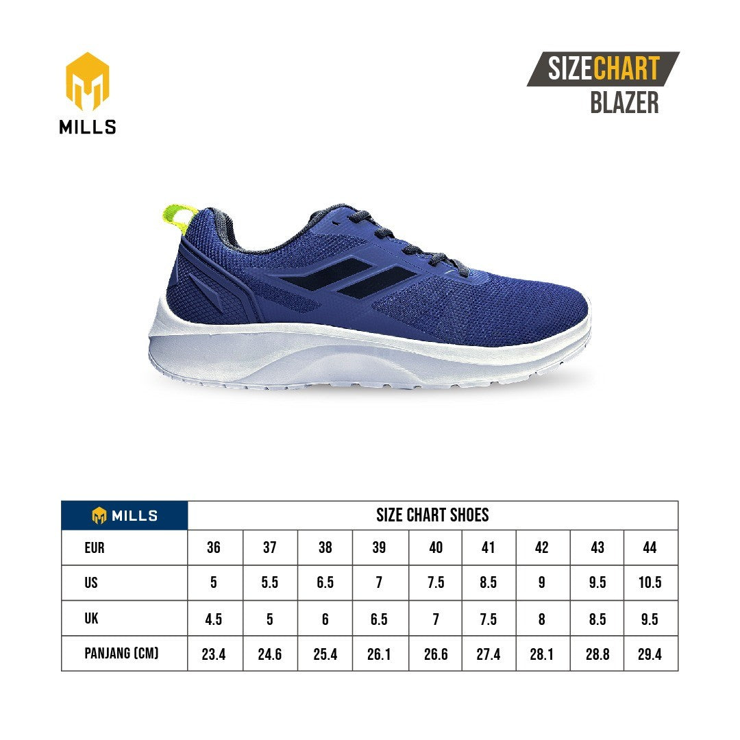 MILLS Sepatu Lari Running Shoes Blazer BLACK / BLACK 9100503