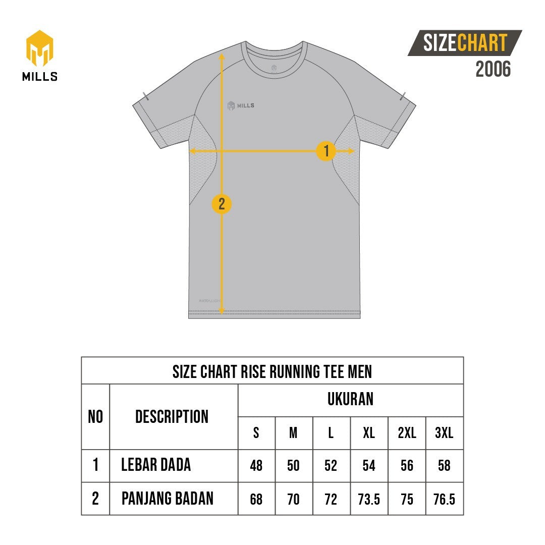 MILLS Baju Olahraga Running Rise Running Tee Men 2006