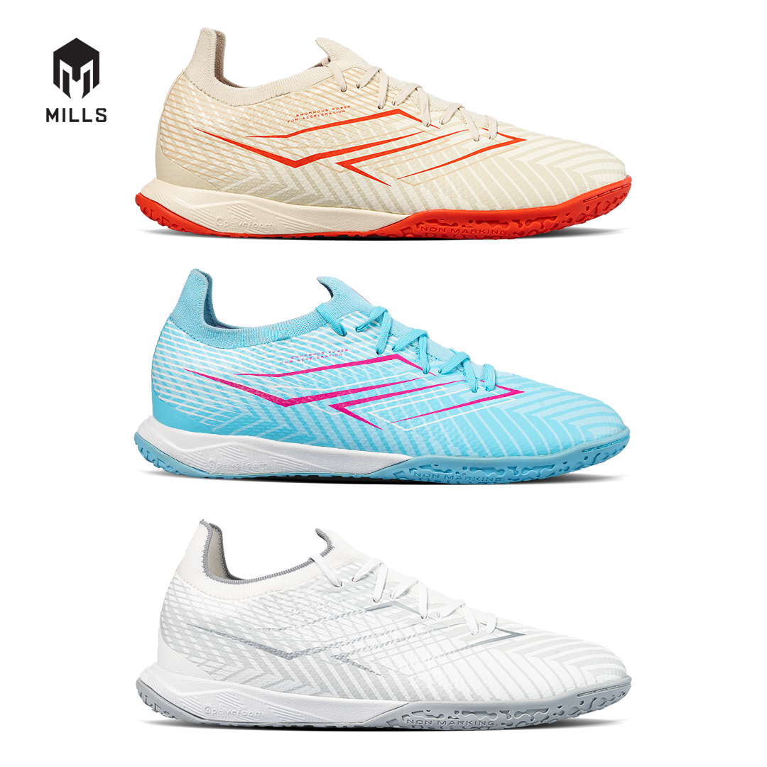 MILLS Sepatu Futsal Xyclops Helios IN Beige / Bright Red 9404001