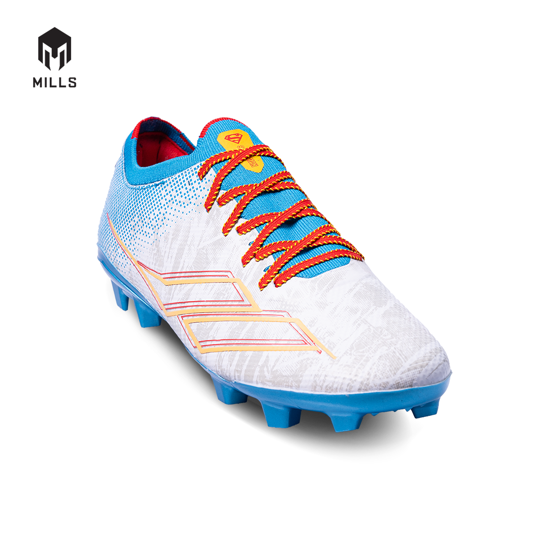 MILLS Superman Sepatu Sepakbola Xyclops Pack Fg White / Blue / Red 9300607