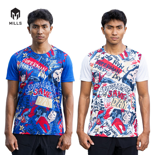 MILLS Superman Baju Olahraga Running Shirt Tee Shirt 2044DC